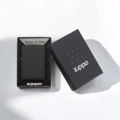 ZIPPO® Black Crackle Lighter with Box 236