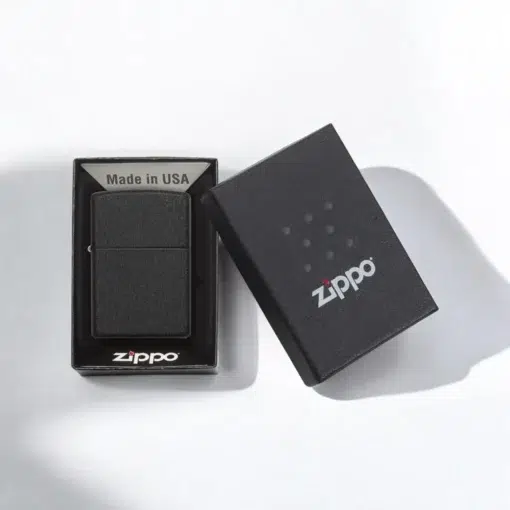 ZIPPO® Black Crackle Lighter with Box 236