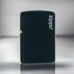 ZIPPO® Black Matte Logo Design 218ZL