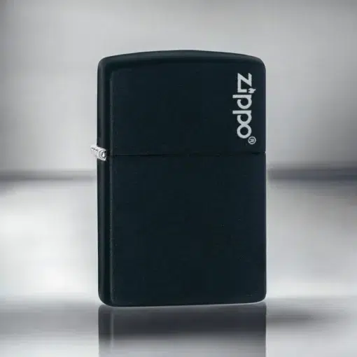 ZIPPO® Black Matte Logo Design 218ZL