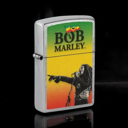 ZIPPO® Bob Marley Street Chrome Side View 207-110266
