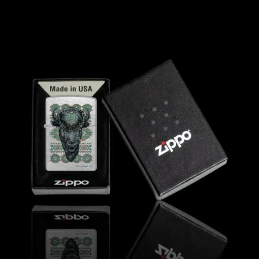 ZIPPO® Buck Wear Bison Lighter in Box