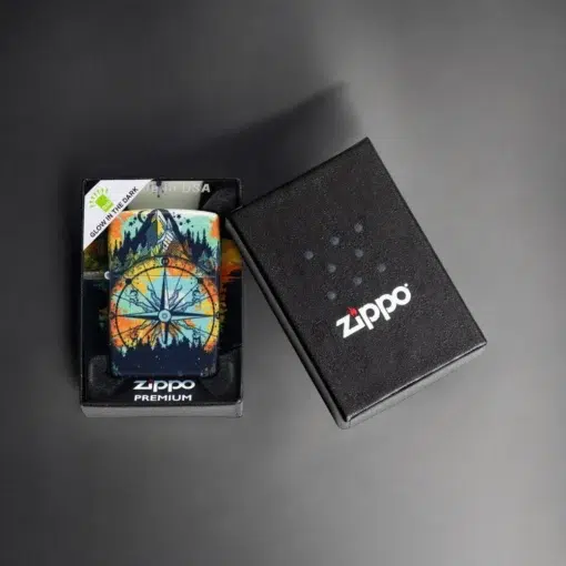 ZIPPO® Compass Mountain Glow Lighter with Box 49805