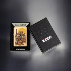 ZIPPO® Cowboy Skull Design Lighter with Box 48519