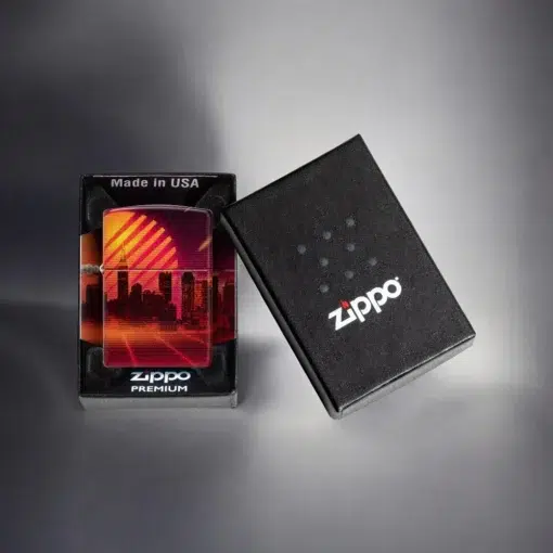 ZIPPO® Cyber City Design with Box 48505