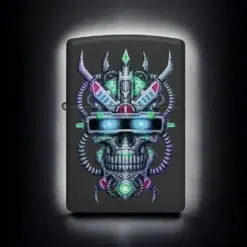 ZIPPO® Cyber Skull Design Lighter 48516