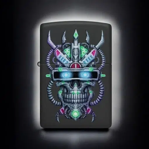 ZIPPO® Cyber Skull Design Lighter 48516
