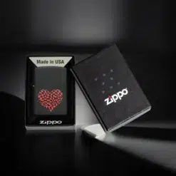 ZIPPO® Distorted Red Heart Design with Box 48719