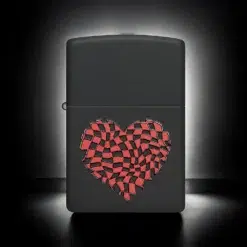 ZIPPO® Distorted Red Heart Design 48719