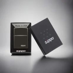 ZIPPO® Ebony High Polish Logo with Box 24756ZL