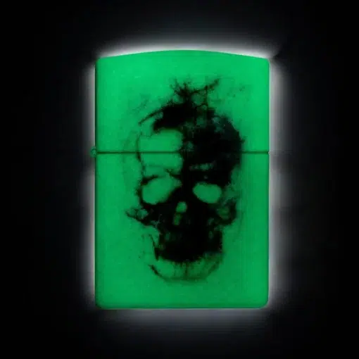 ZIPPO® Glow Skull Lighter 48563 Glowing in the Dark