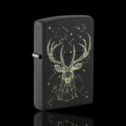 ZIPPO® Geometric Stag Lighter – Side Angle