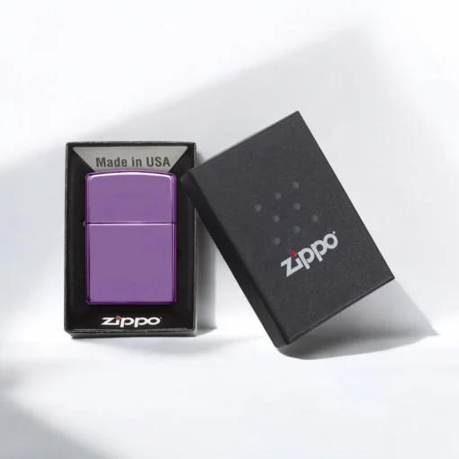ZIPPO® High Polish Purple Lighter with Box 24747