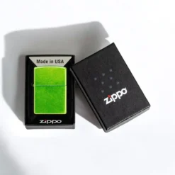 ZIPPO® Lurid Green Lighter with Box 24513