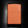 ZIPPO® Orange Matte Logo Design 231ZL