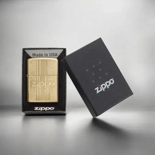 ZIPPO® Patterned Gold Design with Box 29677