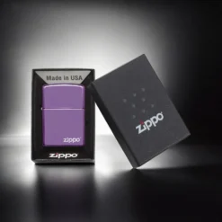 ZIPPO® Purple High Polish Logo with Box 24747ZL