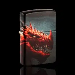 ZIPPO® Red Dragon Lighter – Side Angle