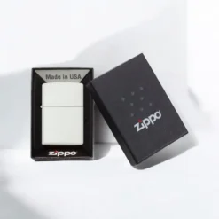 ZIPPO® Regular White Matte Lighter with Box 214