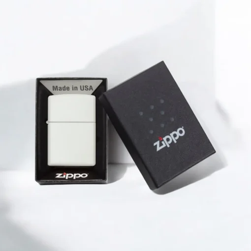 ZIPPO® Regular White Matte Lighter with Box 214
