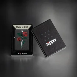 ZIPPO® Rose Dagger Tattoo Lighter with Box 49778