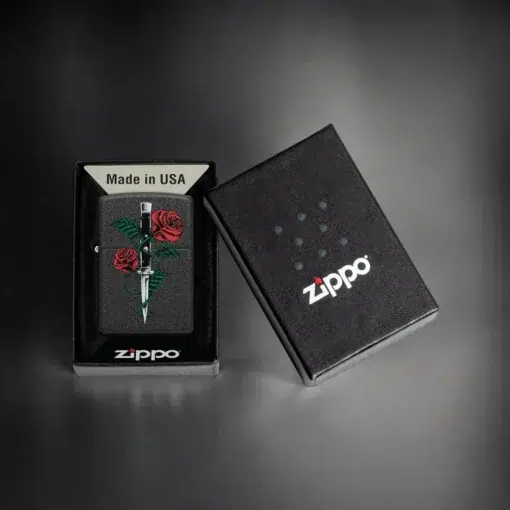 ZIPPO® Rose Dagger Tattoo Lighter with Box 49778