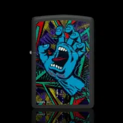ZIPPO® Santa Cruz Screaming Hand Lighter – Side Angle