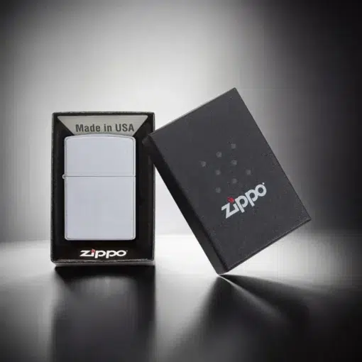 ZIPPO® Satin Chrome Finish with Box 205
