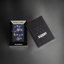 ZIPPO® Skull Flamingo Pattern Lighter with Box 49771