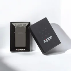 ZIPPO® Slim Black Ice® Lighter with Box 20492