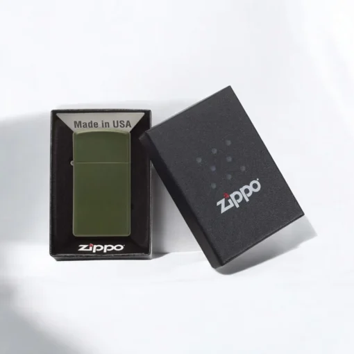 ZIPPO® Slim Green Matte Lighter with Box 1627