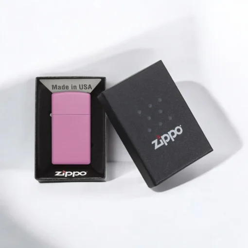 ZIPPO® Slim Pink Matte Lighter with Box 1638