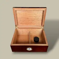 Open Cherry Humidor with Hygrometer – HM-215L-BR