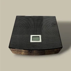 Top View of Carbon Fiber Humidor – Digital Hygrometer