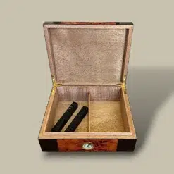Open Cigar Humidor Interior with Divider