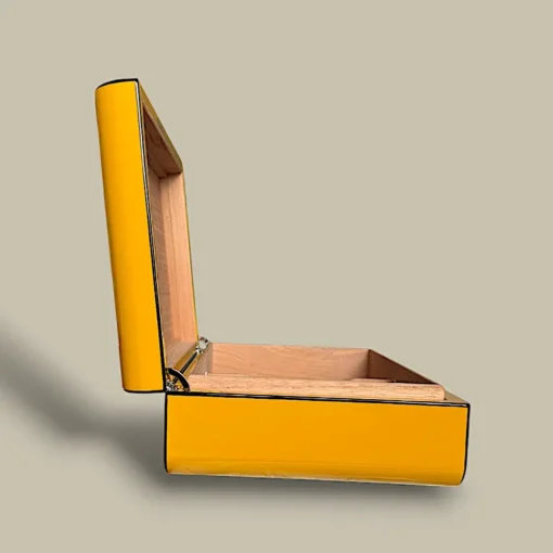 Side Profile – Yellow Gloss Finish Cigar Box