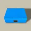 High Gloss Blue Humidor – Top View – 35 Cigars