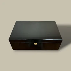 High Gloss Black Humidor – Top View – 75 Cigars