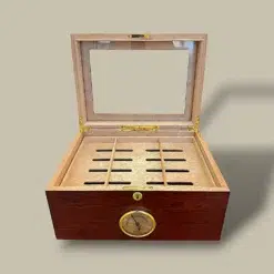Open Humidor – 80 Cigars – Spanish Cedar Interior – Tray View