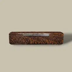 High Gloss Dark Wood Humidor for 80 Cigars – Front View