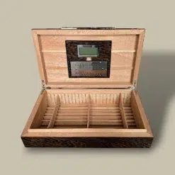 Side Profile of Open Humidor with Lid Raised