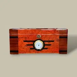 Mahogany Cigar Humidor – 80 Cigars – Front View