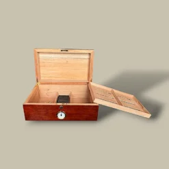 Open Brown Cigar Humidor with Tray – HM-213L-BR