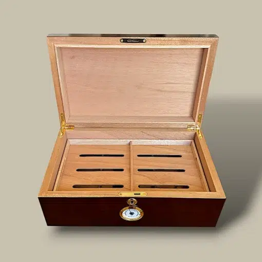 Open Cherry Cigar Humidor with Tray – HM-213L-CH