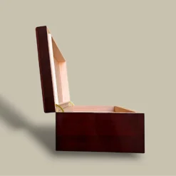 Side View of Open Cherry Humidor – HM-213L-CH