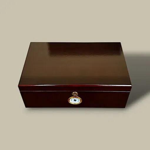 Cherry Glossy Cigar Humidor – Top View – HM-213L-CH