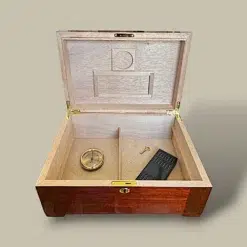 Open Mahogany Humidor with Tray – HM-214L-TL
