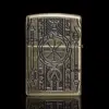 Zippo Book of the Dead – Front View – Antique Brass Finish
