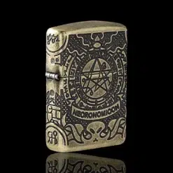 Zippo Armor Lighter – Side View – Book of the Dead