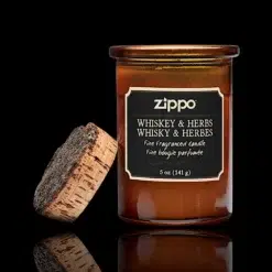 ZIPPO® Whiskey & Herbs Candle – Open with Cork